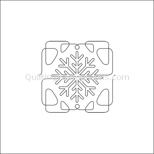 Winter Snowflake Border - quilting pantograph