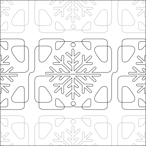 Winter Snowflake Border - quilting pantograph