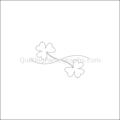 Shamrock Clover Leaf - quilting pantograph