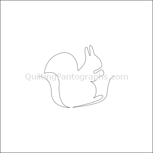 Sneaky Squirrel - quilting pantograph