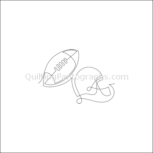 Football Gear - quilting pantograph