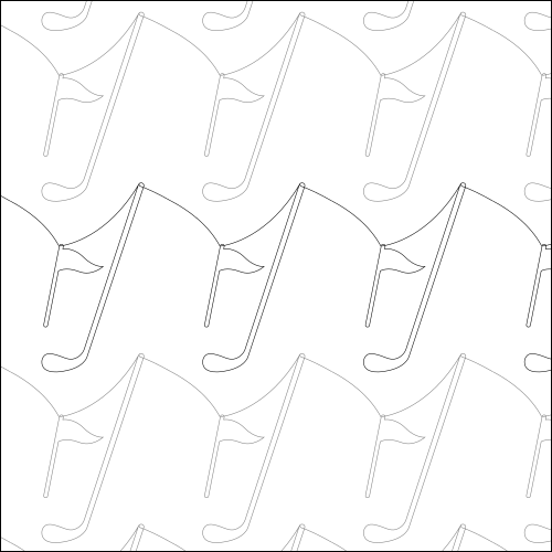 Paul's Golf Game - quilting pantograph