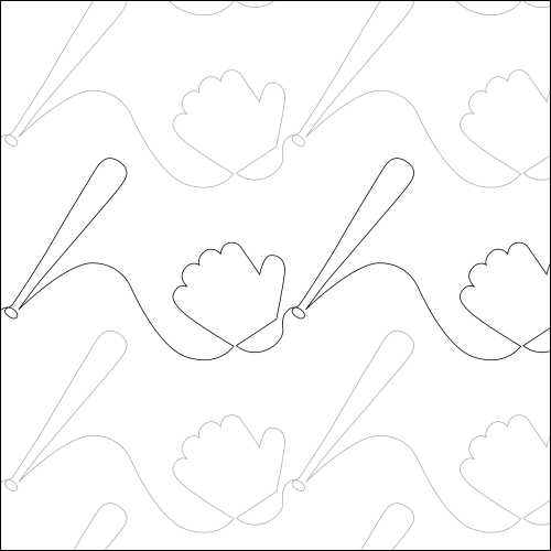 Tyler's Baseball Game - quilting pantograph