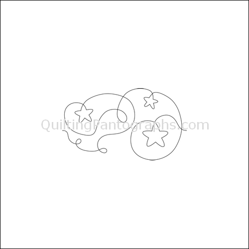 Falling Stars - quilting pantograph