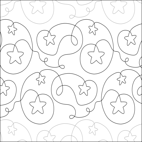 Falling Stars - quilting pantograph