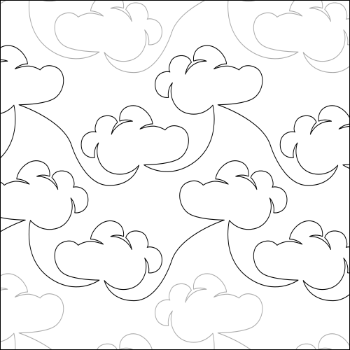 Fluffy Clouds  - quilting pantograph