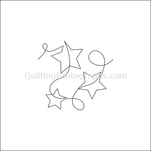 Lucky Stars - quilting pantograph