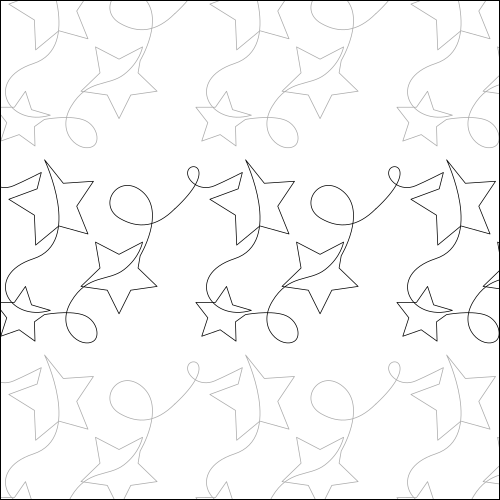 Lucky Stars - quilting pantograph