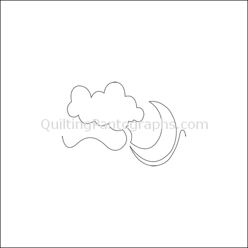Moon Cloud - quilting pantograph