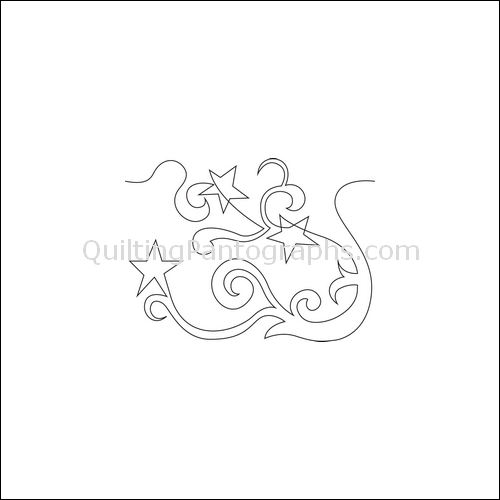 Shooting Stars - quilting pantograph