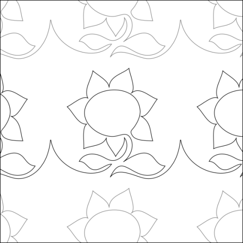 Sunflowers for Ukraine - Free Quilting Pantograph