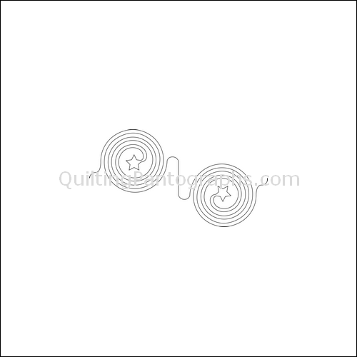 Avenger's Shield Flip - quilting pantograph