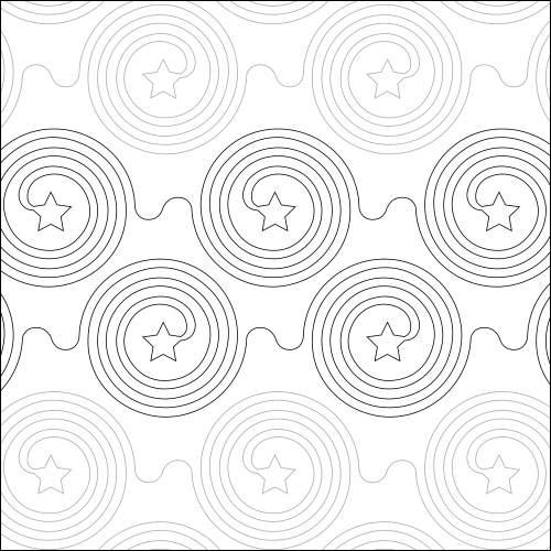 Avenger's Shield - quilting pantograph