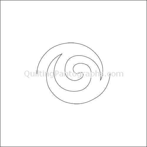Fire Ball Swirls - quilting pantograph