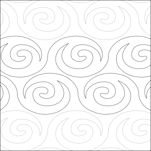 Fire Ball Swirls - Quilting Pantograph Pattern — QuiltingPantographs.com