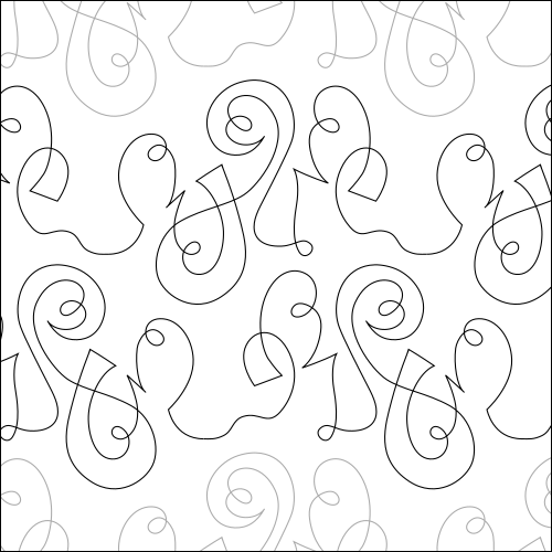 Jazzy Swirls - quilting pantograph