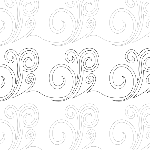 Ocean Swirls - quilting pantograph