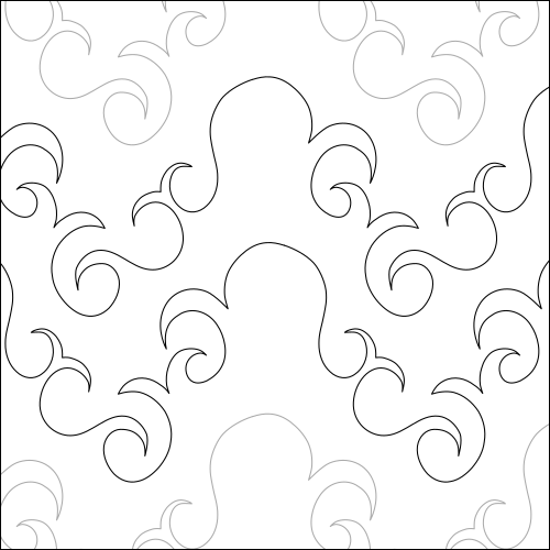 Octopus Swirls - quilting pantograph