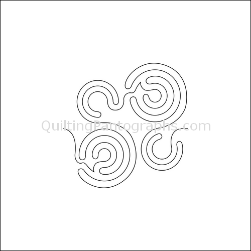 Swirls and Curls - quilting pantograph