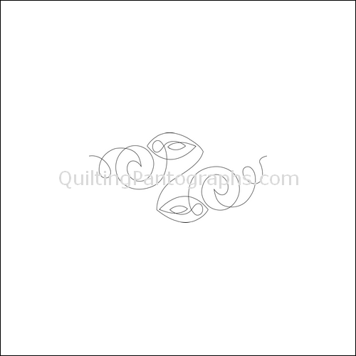 Swirly Bandits Flip - quilting pantograph