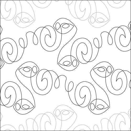 Swirly Bandits Flip - quilting pantograph