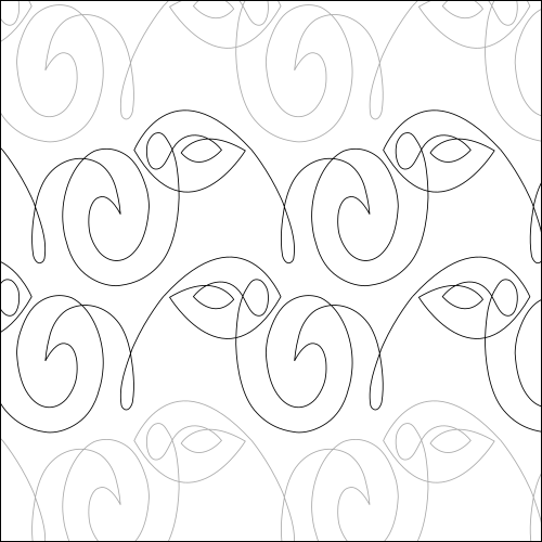 Swirly Bandits - quilting pantograph