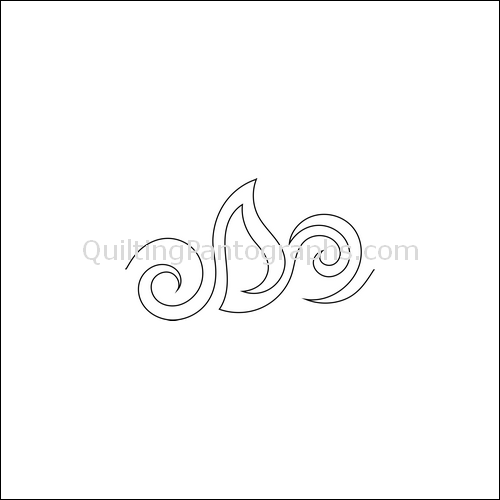 Swirly Waves - quilting pantograph