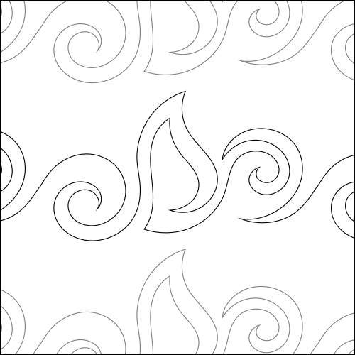 Swirly Waves - quilting pantograph