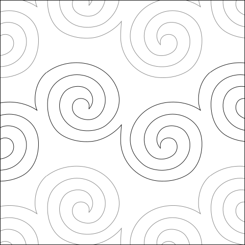 Swirly Whirly - Quilting Pantograph Pattern — QuiltingPantographs.com