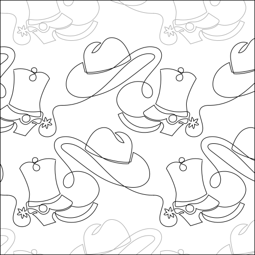 Cowboy Rodeo - quilting pantograph