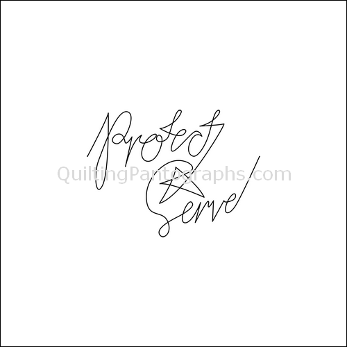 Protect and Serve - quilting pantograph