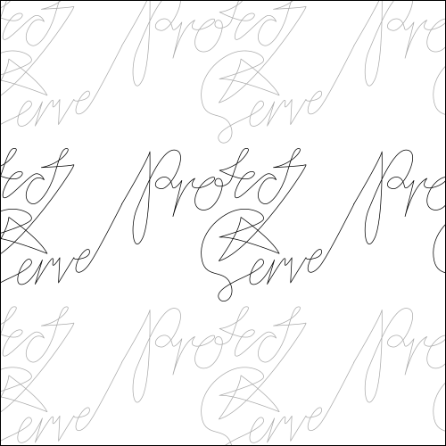 Protect and Serve - quilting pantograph