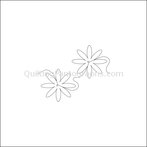 Yellow Wild Flowers - quilting pantograph