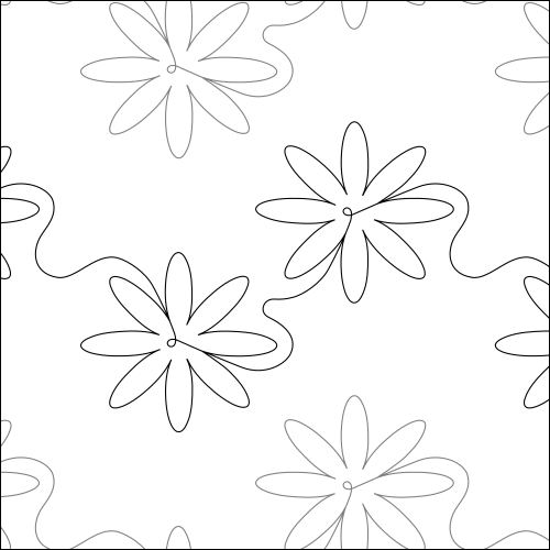 Yellow Wild Flowers - quilting pantograph